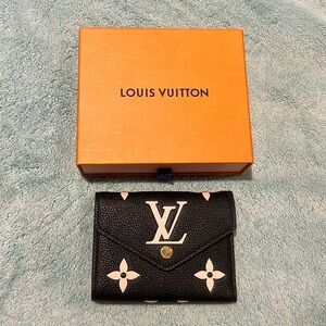 Louis Vuitton Victorine Black Empreinte Monogram Leather Trifold Wallet